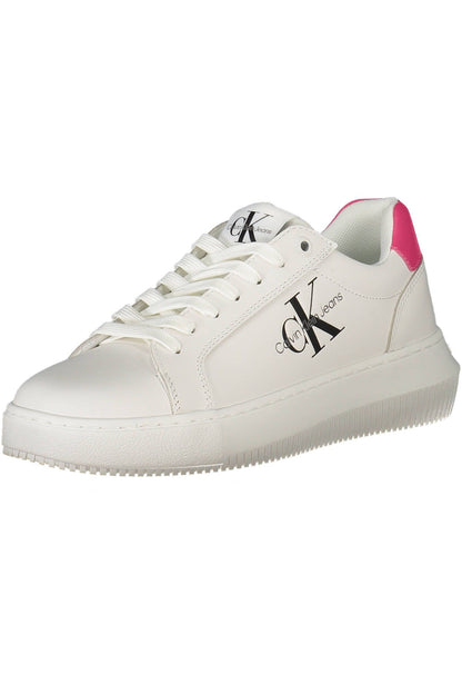 Weiße Leder Damen Sneaker