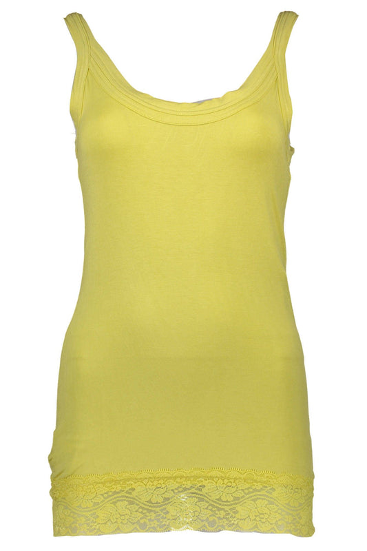 Top de algodón amarillo para mujer