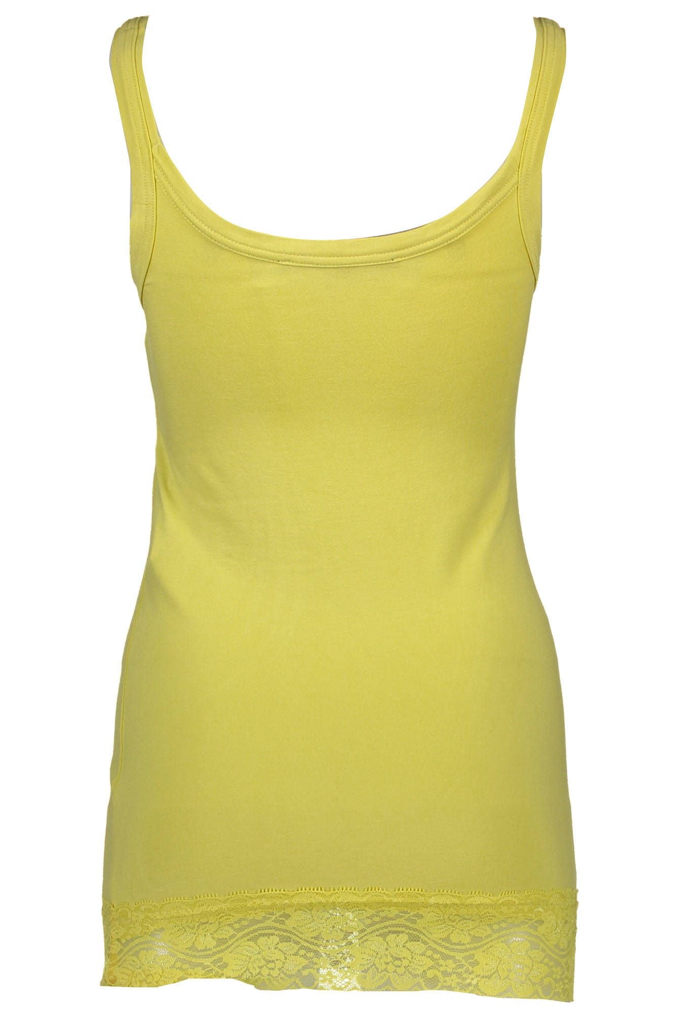 Top de algodón amarillo para mujer