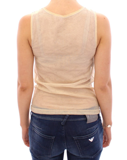 Elegante beige Tank Top Bluse