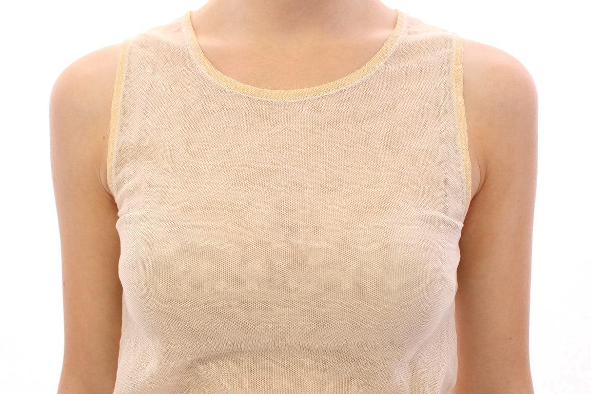 Elegante beige Tank Top Bluse