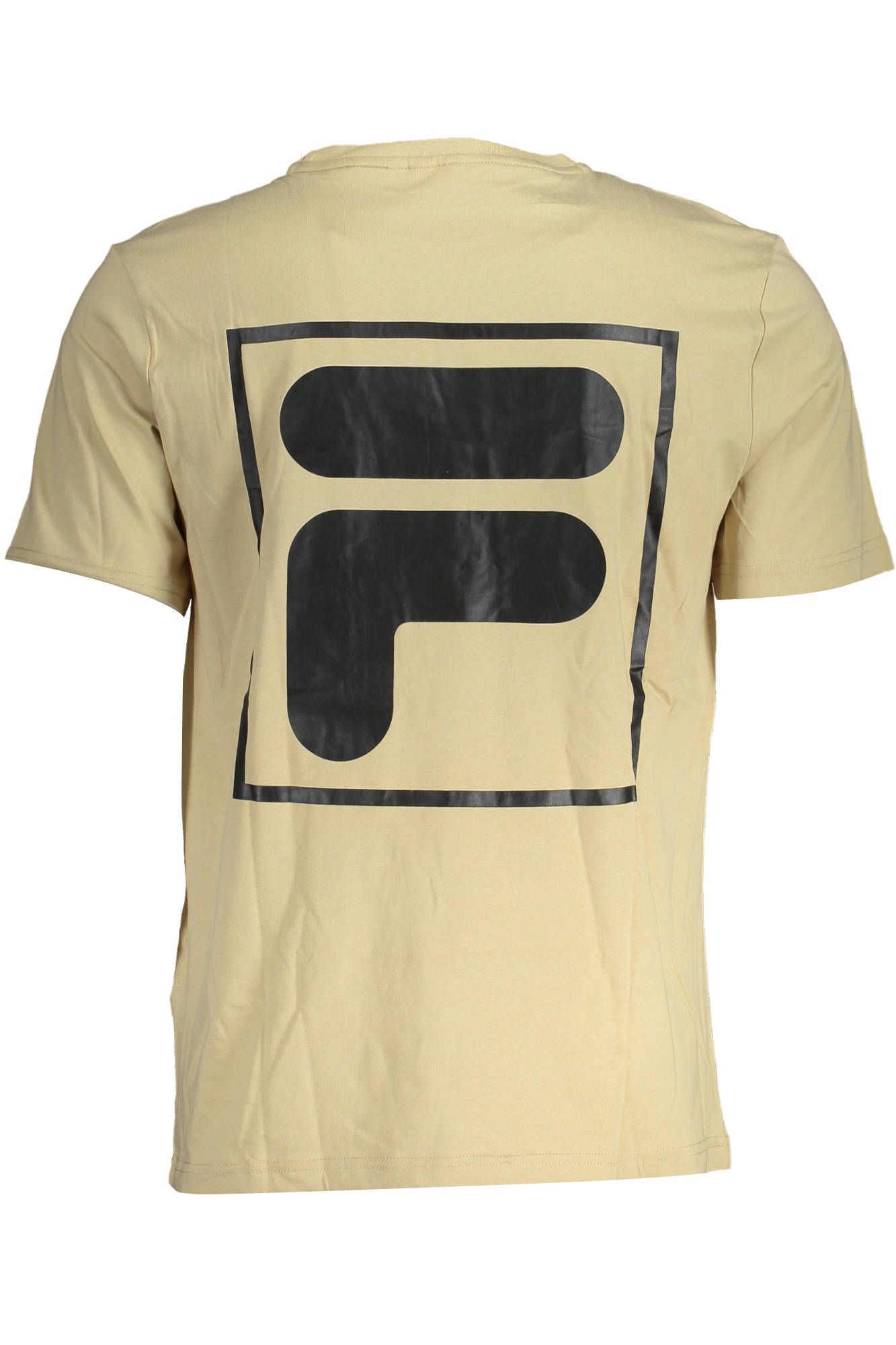 Camiseta de algodón beige para hombre