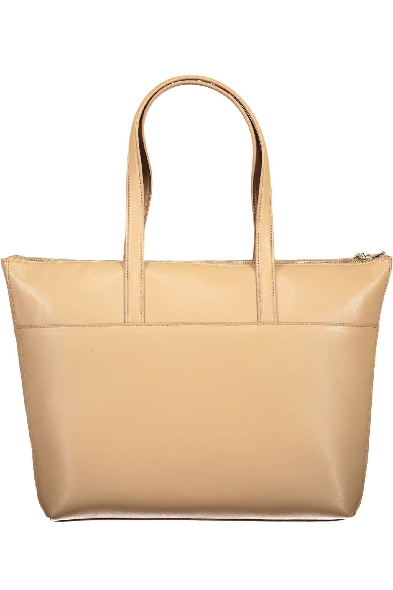 Beige Polyester Women Handbag