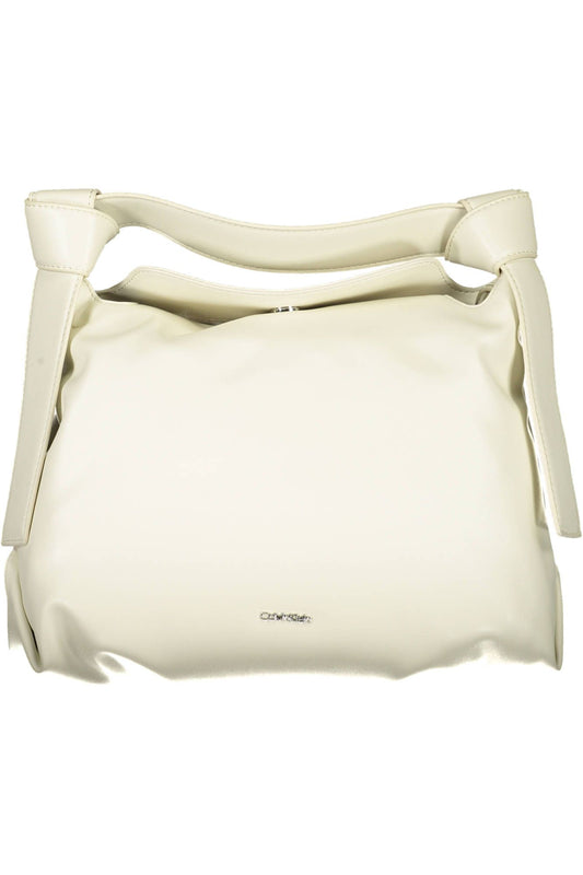 Bolso de mano de mujer de poliéster beige