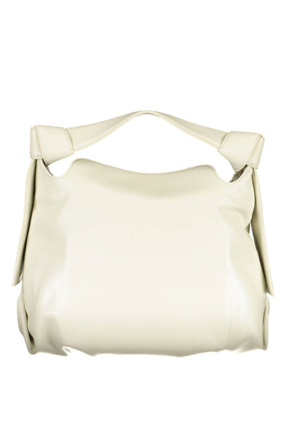 Bolso de mano de mujer de poliéster beige