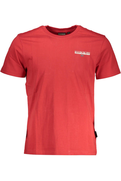 Camiseta de algodón roja para hombre