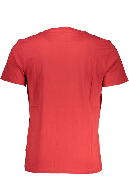 Camiseta de algodón roja para hombre