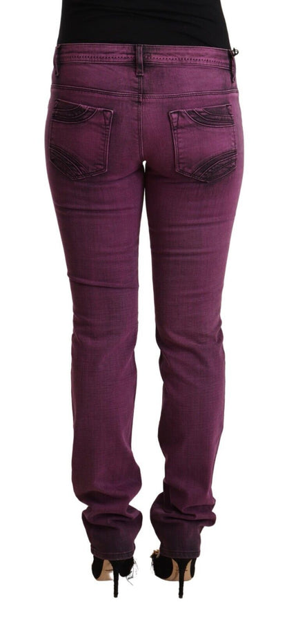 Elegant Purple Slim Fit Denim Jeans