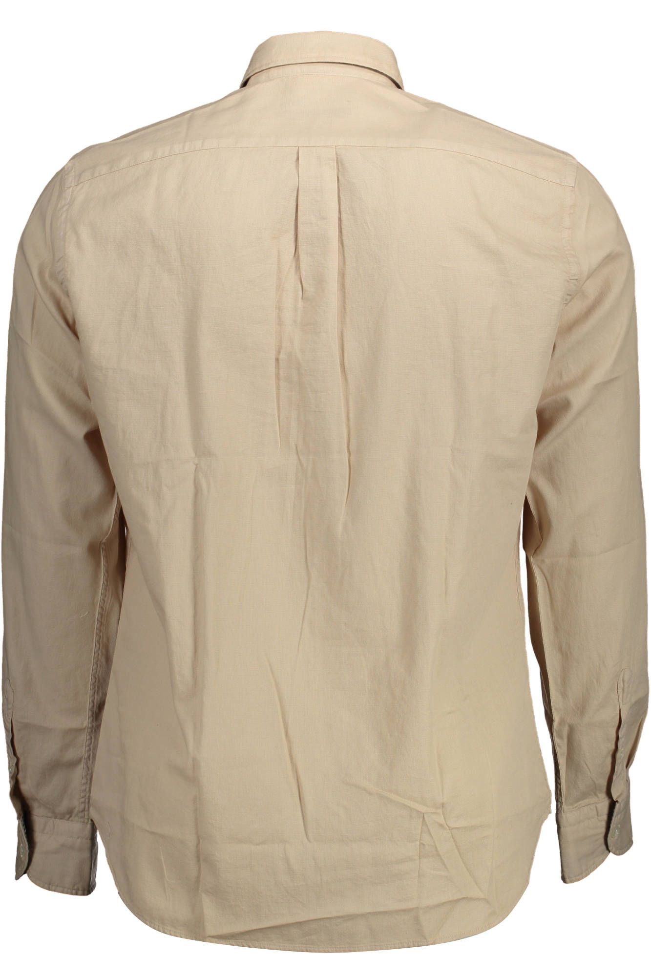 Camisa de algodón beige para hombre