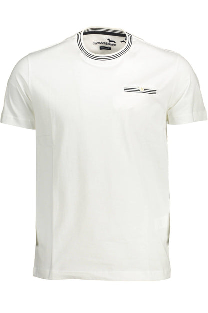 White Cotton Men T-Shirt