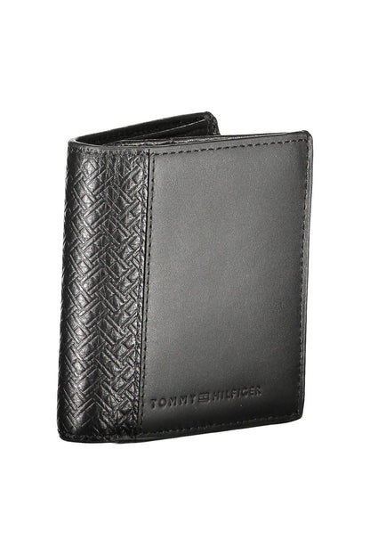 Cartera de cuero negra para hombre