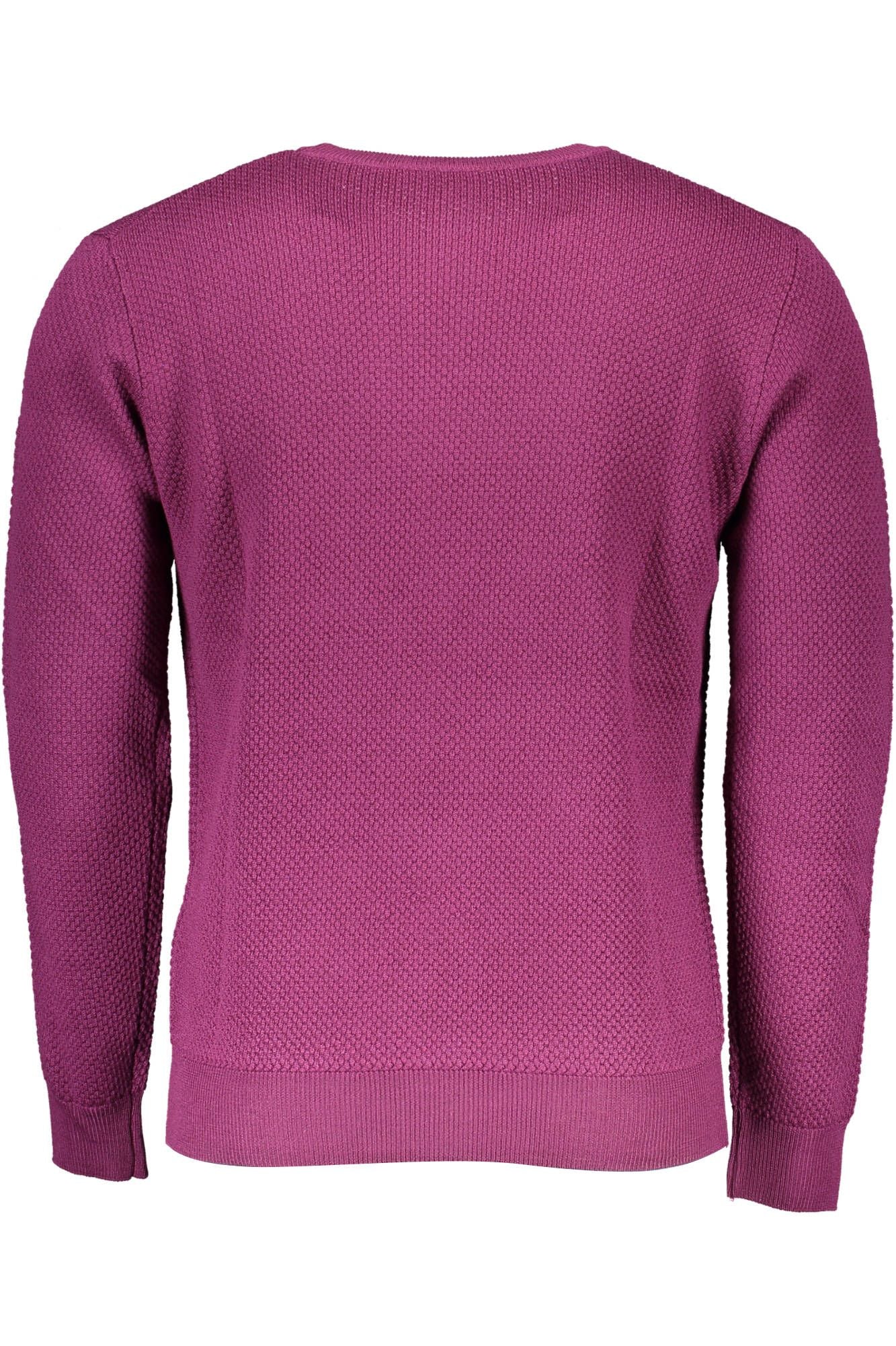 Purple Wool Men Sweater