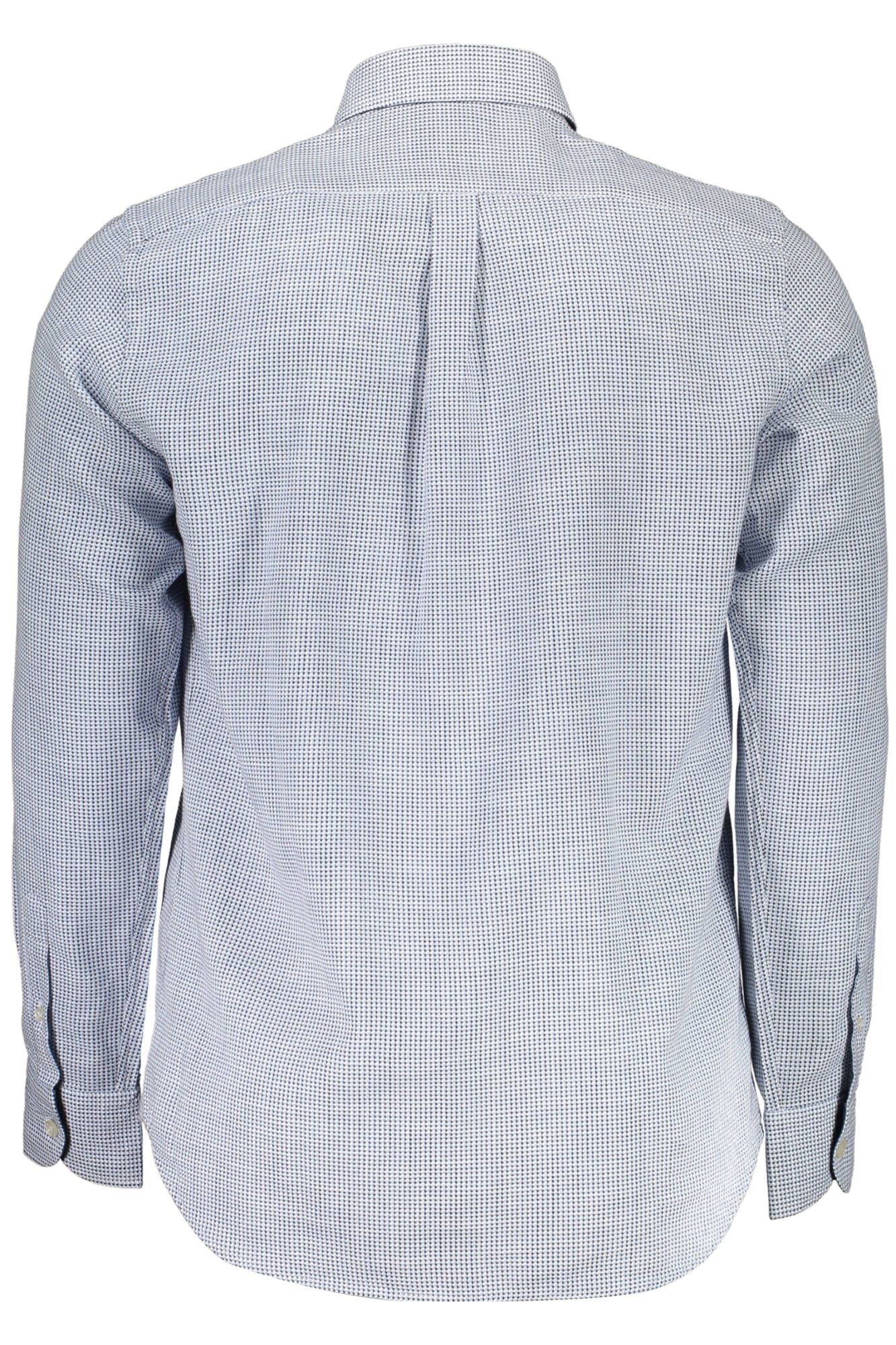 Camisa elegante de algodón azul claro para hombre