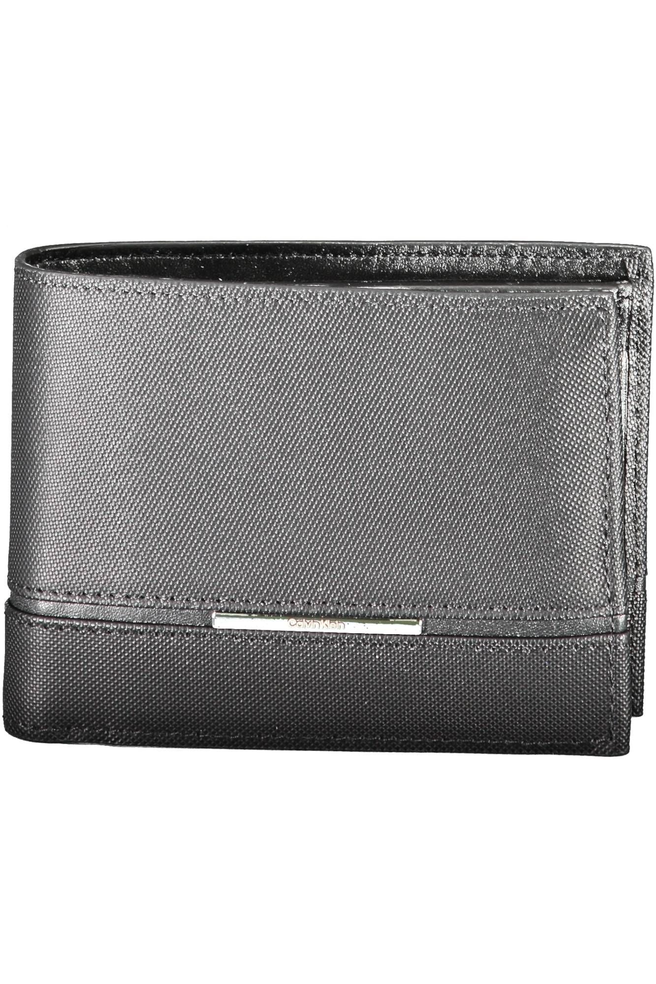 Cartera de cuero negra para hombre