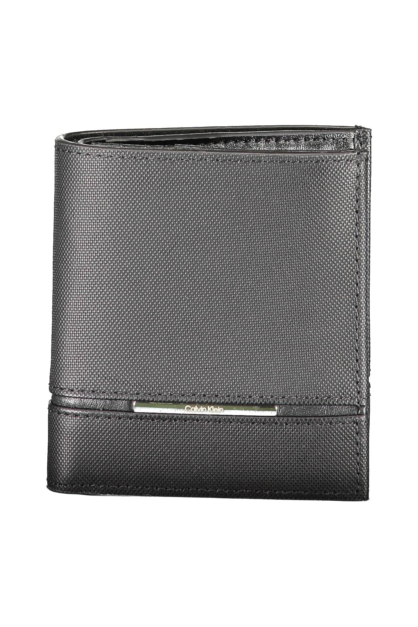 Cartera de cuero negra para hombre