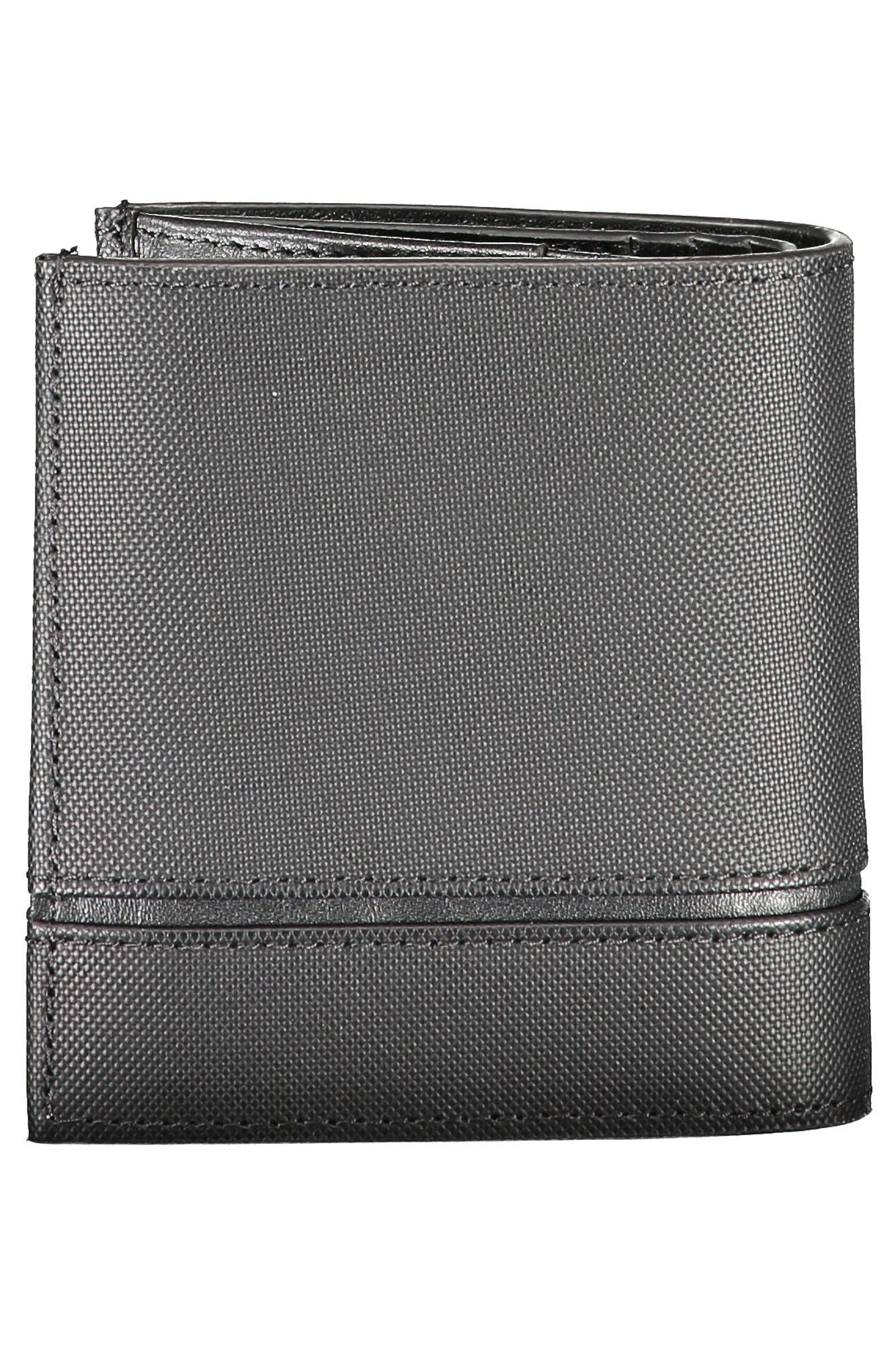 Cartera de cuero negra para hombre