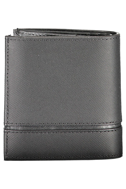 Cartera de cuero negra para hombre