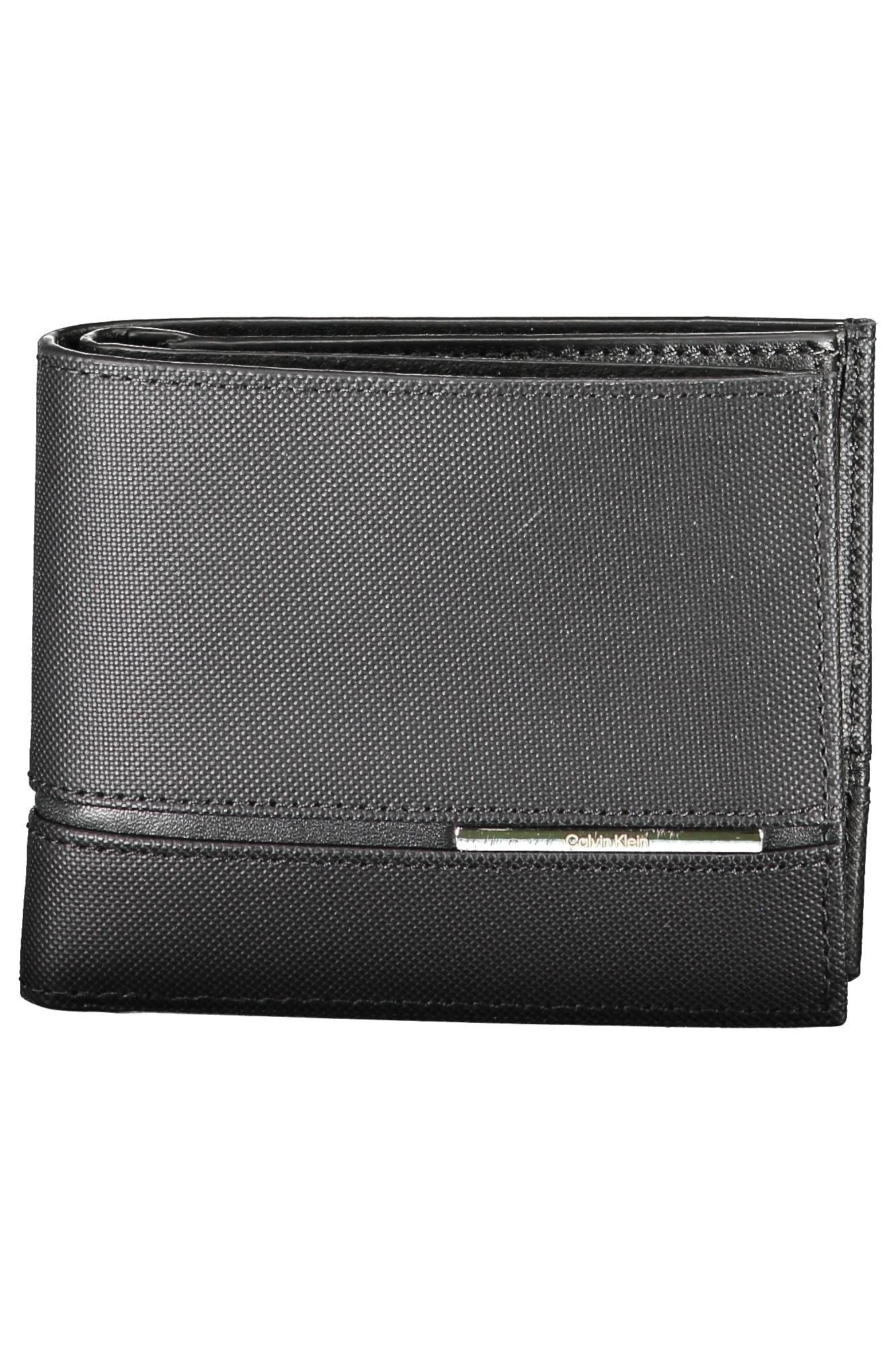 Cartera de cuero negra para hombre