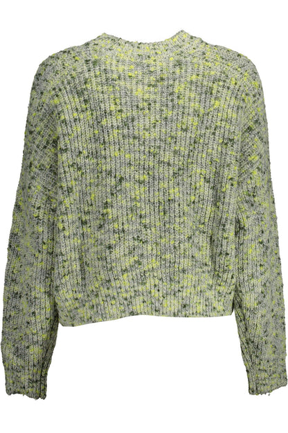 Grüner Acryl Damen Pullover