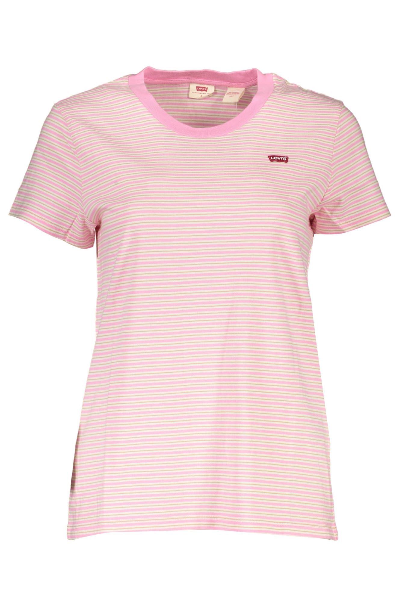 Camiseta de algodón rosa para mujer