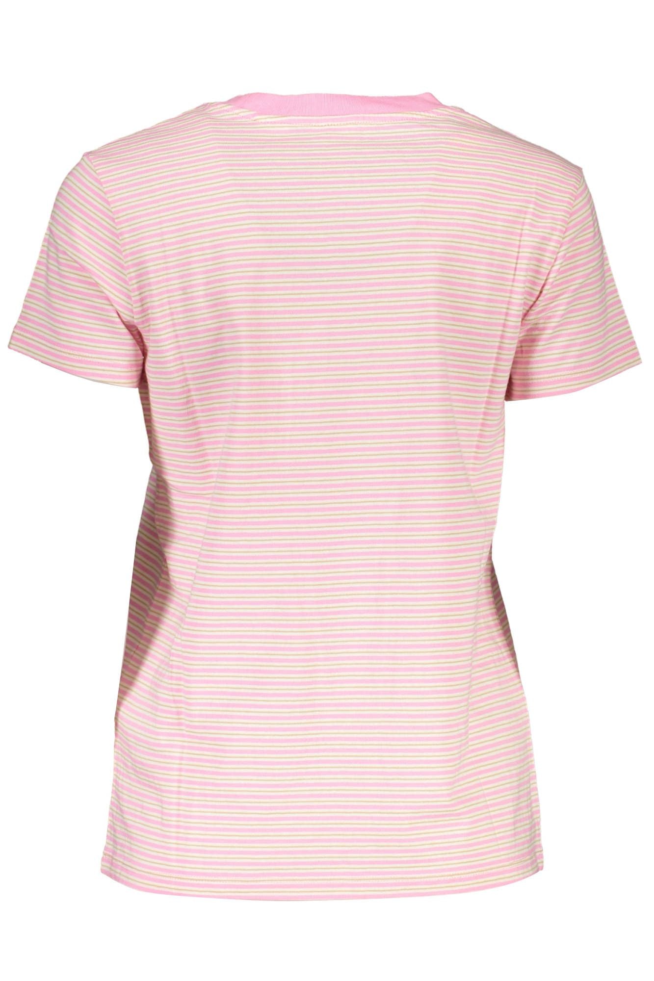 Camiseta de algodón rosa para mujer