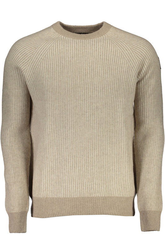 Suéter de lana beige para hombre