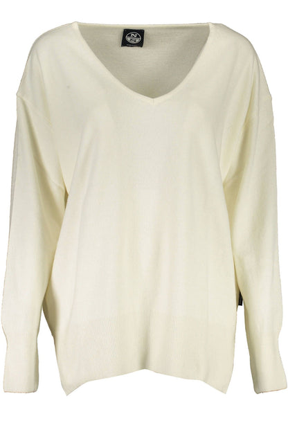 White Wool Women Sweater