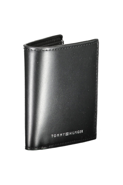 Cartera de cuero negra para hombre