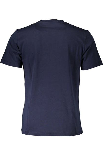 Camiseta de algodón azul para hombre