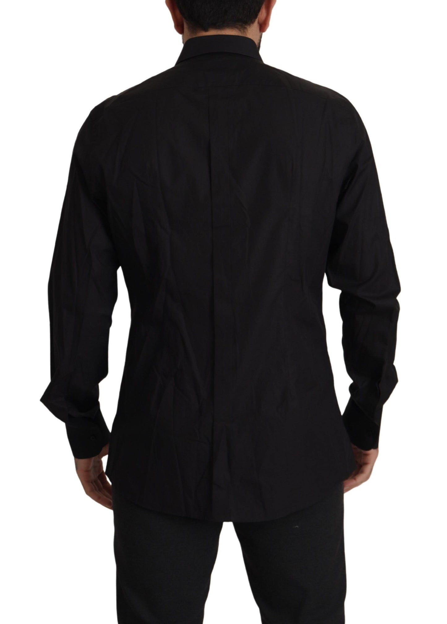 Camisa de vestir elegante de esmoquin negro - Corte entallado