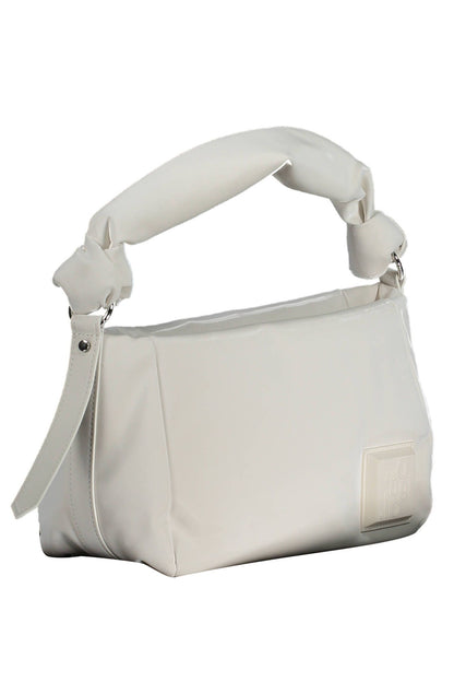 Bolso de mano de mujer de poliéster blanco