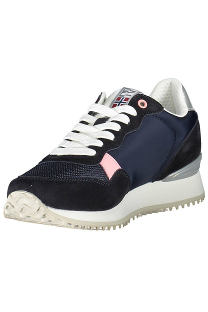 Blaue Damen-Sneaker aus Polyester