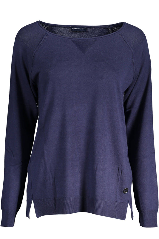 Blue Viscose Women Sweater