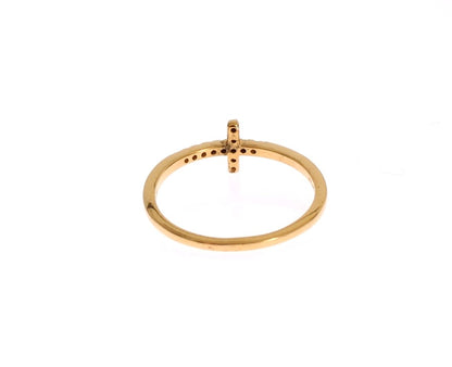 Chic Handmade Golden CZ Crystal Ring