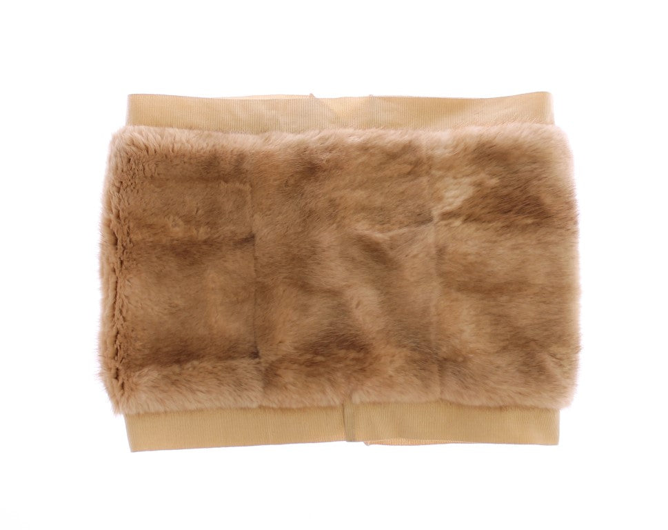 Exclusive Beige MINK Fur Scarf Wrap