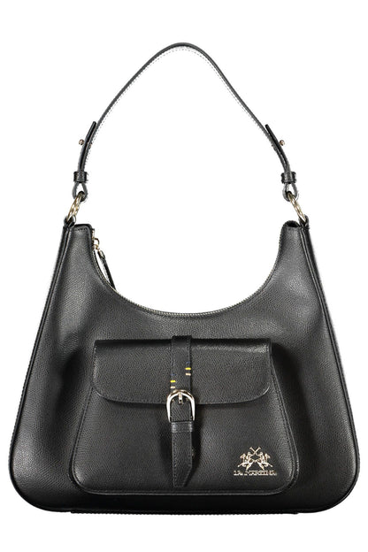 Schwarze Leder Damen Handtasche