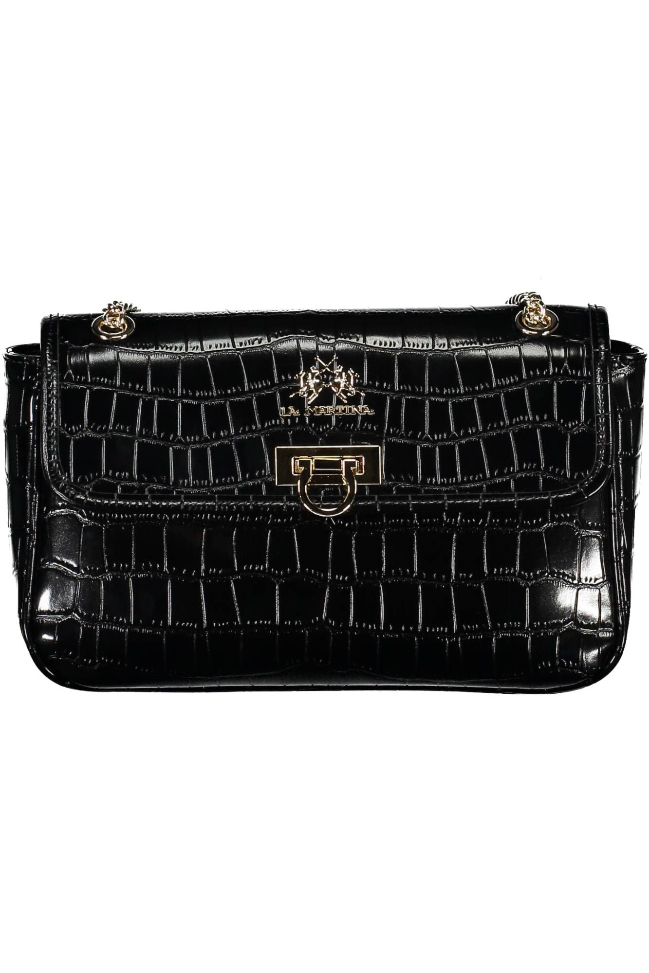 Bolso de mano de mujer de polietileno negro