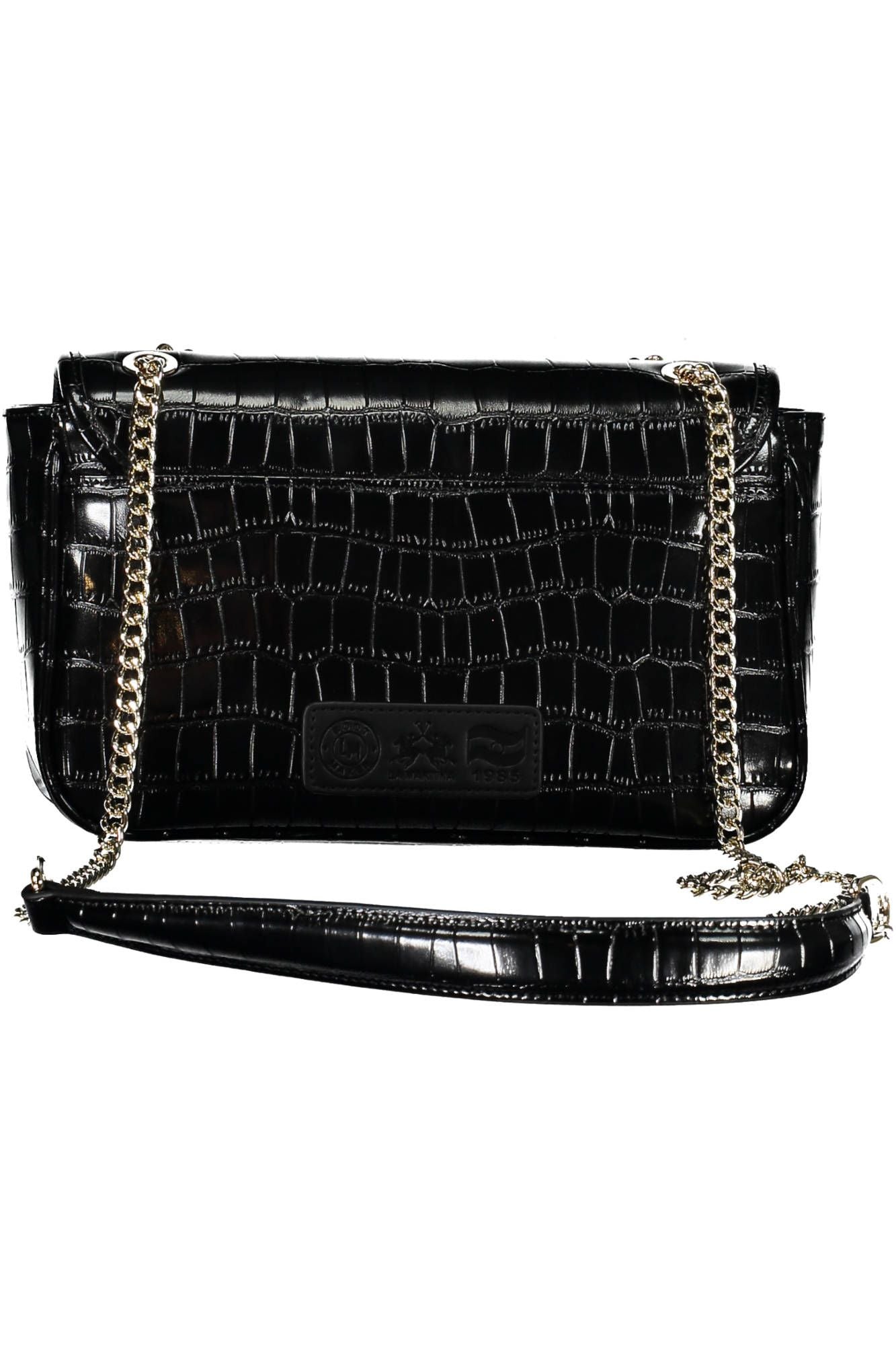 Bolso de mano de mujer de polietileno negro