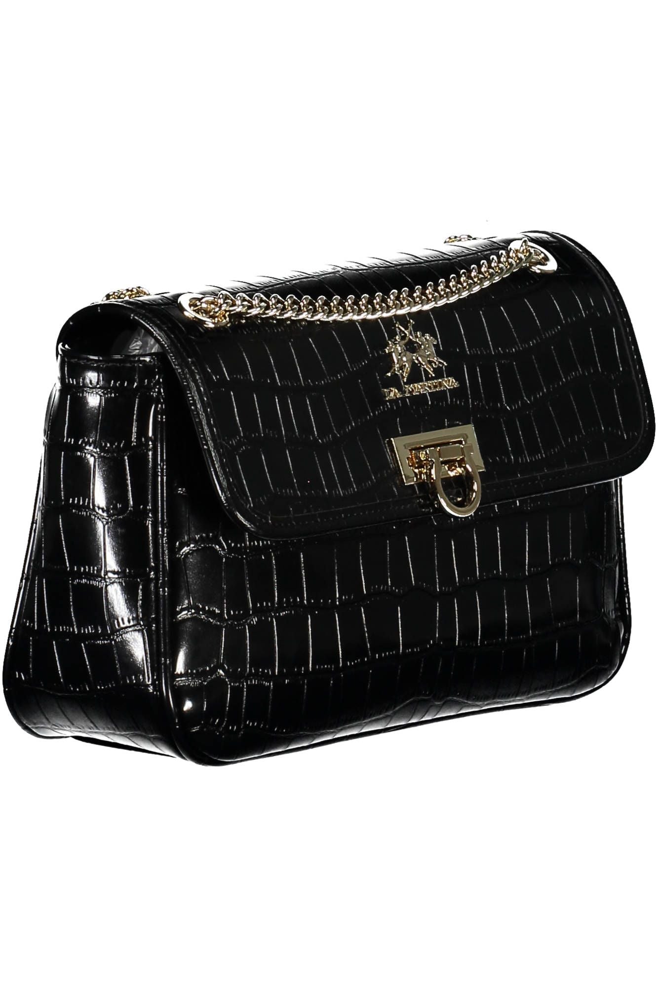 Bolso de mano de mujer de polietileno negro