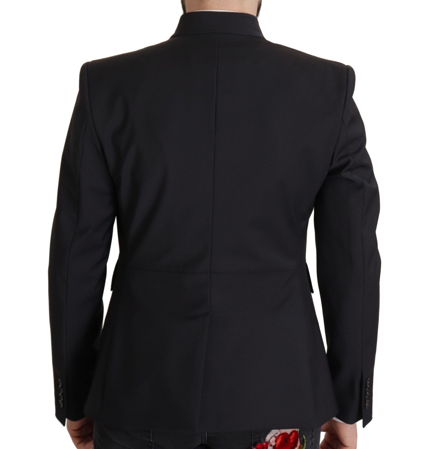 Elegante blazer de lana de botonadura sencilla