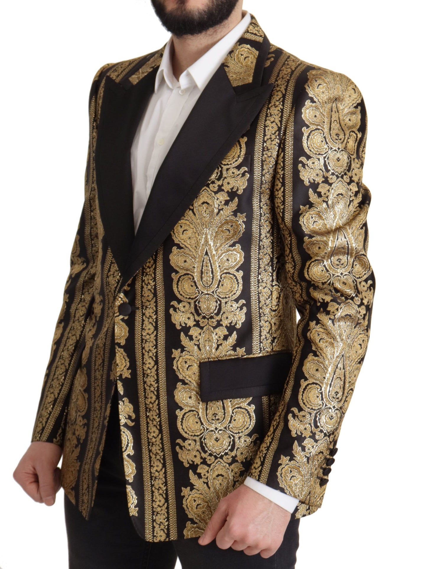 Elegant Single Breasted Jacquard Blazer