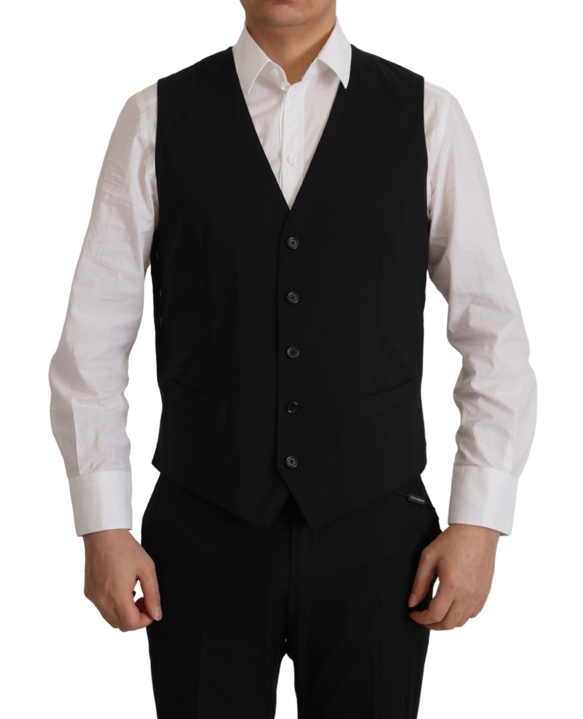 Elegantes schwarzes Ensemble aus Martini-Blazer und Weste