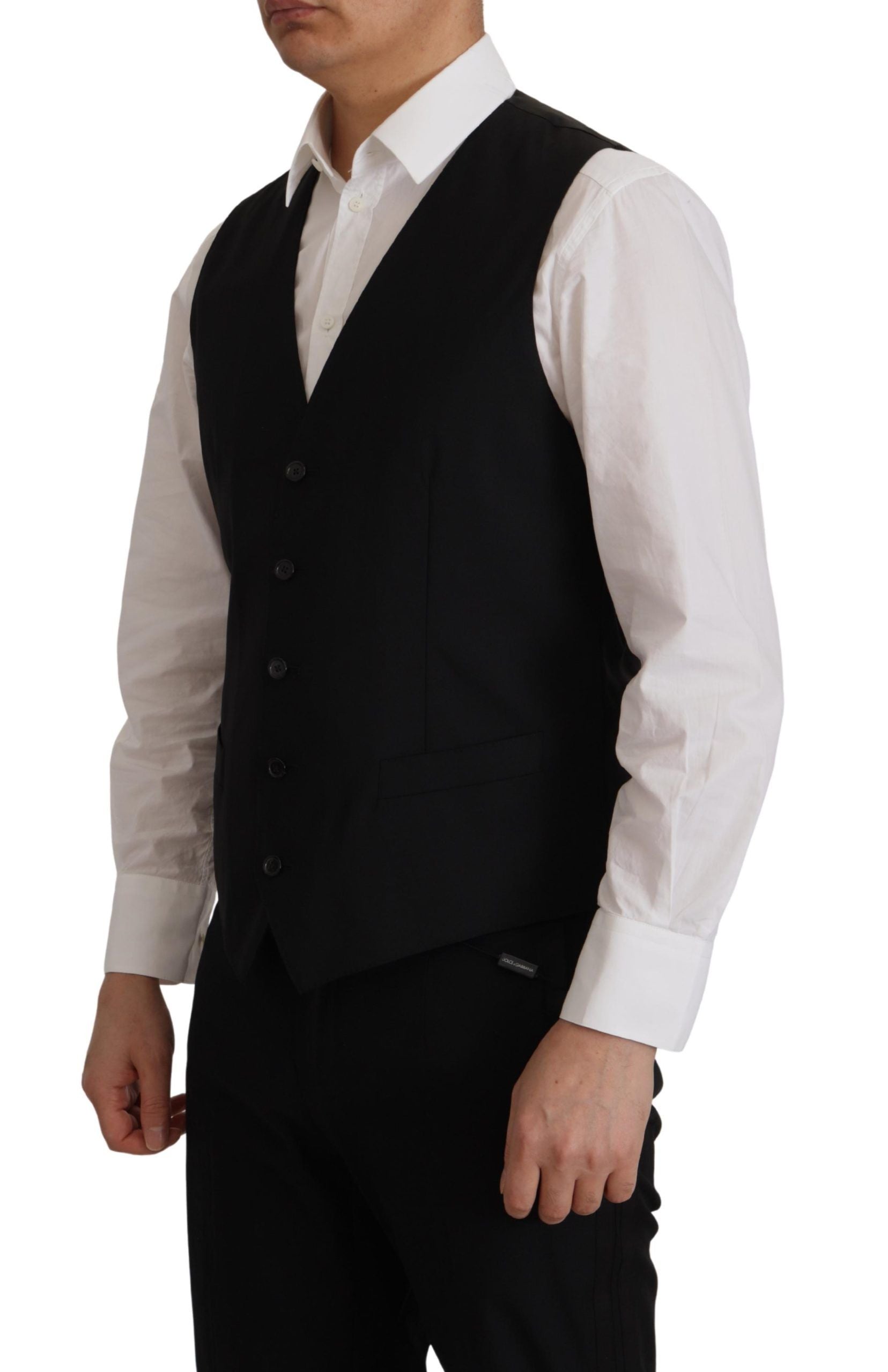 Elegantes schwarzes Ensemble aus Martini-Blazer und Weste