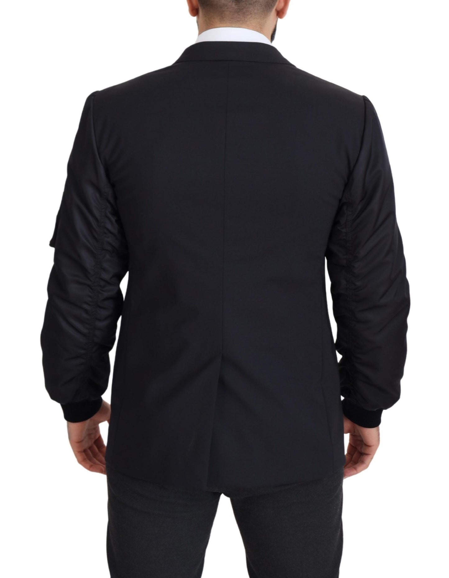 Elegante schwarze Jacke aus Schurwolle