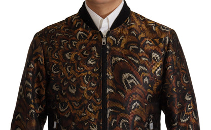 Elegante braune Blousonjacke