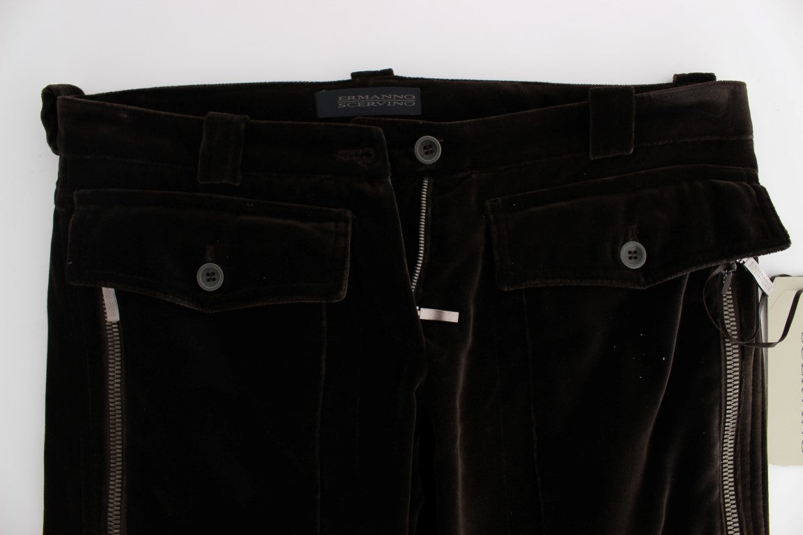 Pantalones de algodón italianos de corte ajustado