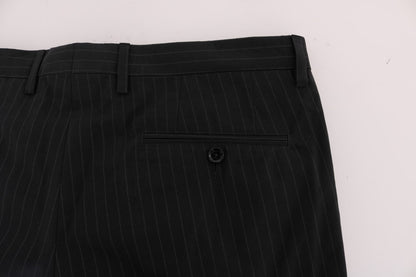 Pantalones de vestir elegantes de corte recto y rayas