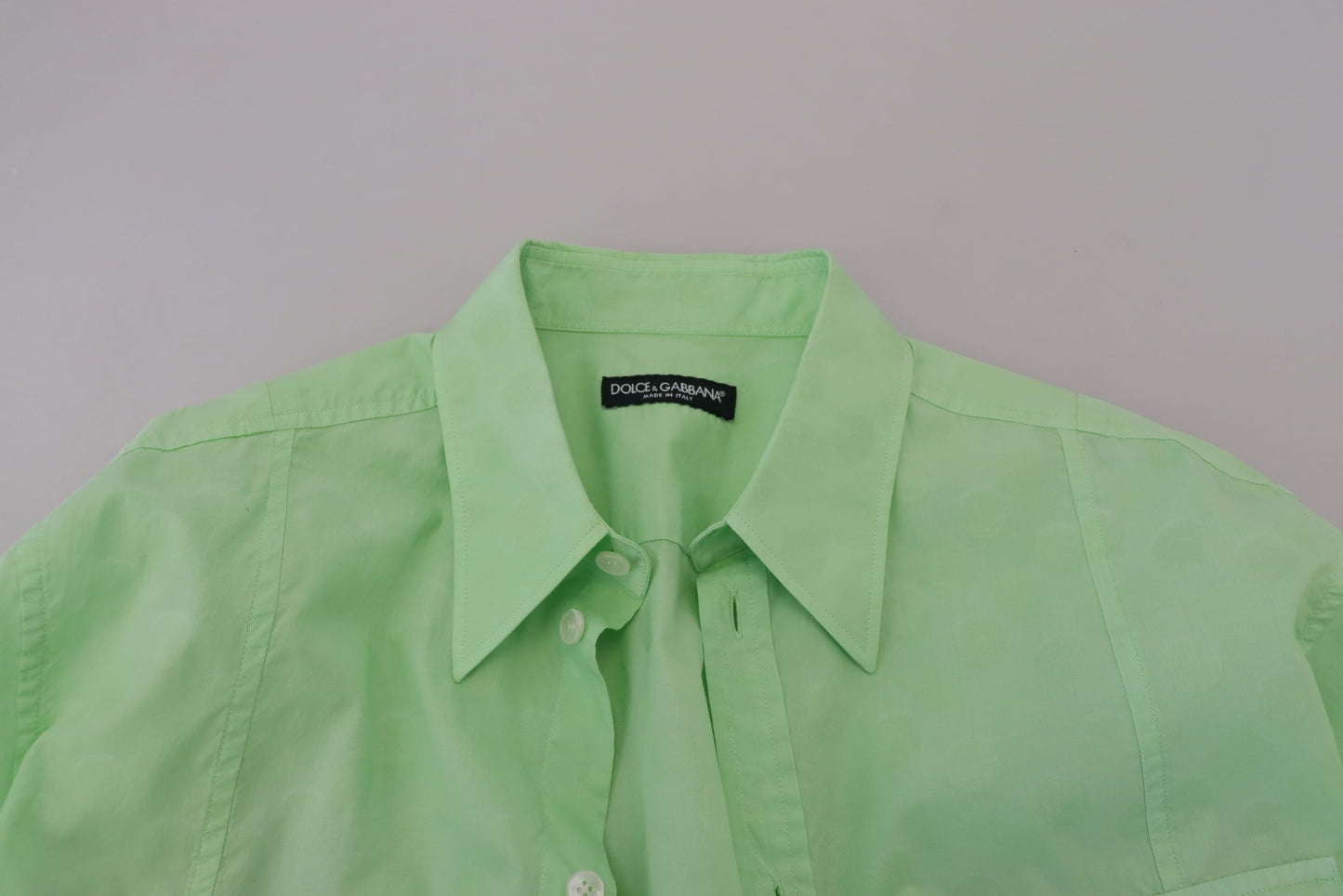 Mintgrünes Slim Fit Lässiges Button-Down-Hemd