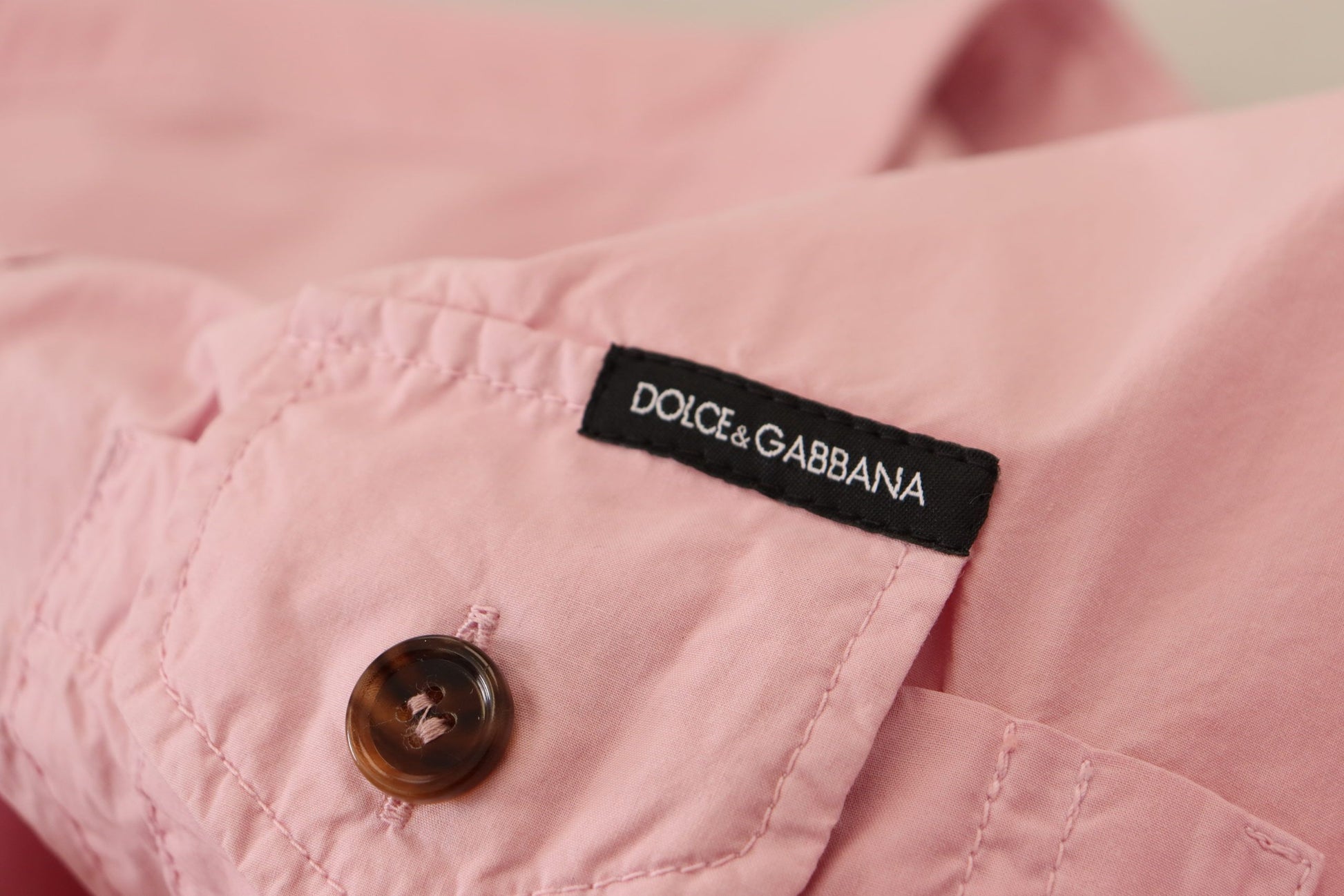 Camisa elegante informal de algodón en color rosa