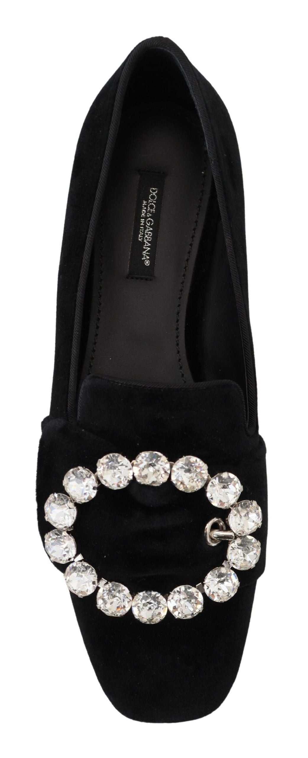 Chic Velvet Crystal-Embellished Loafers